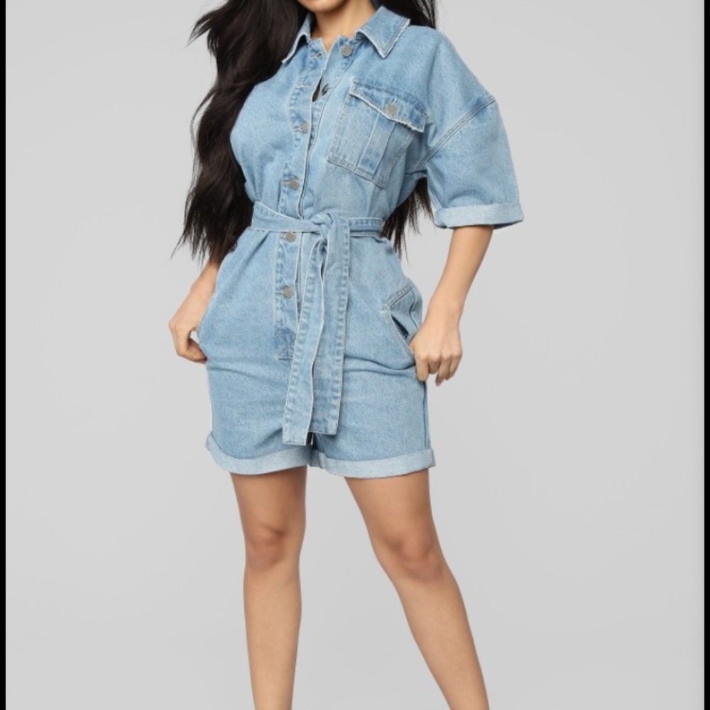 Denim Romper